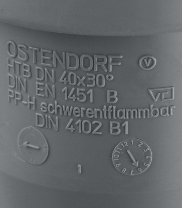 Отвод внутренний 40мм 30° Ostendorf