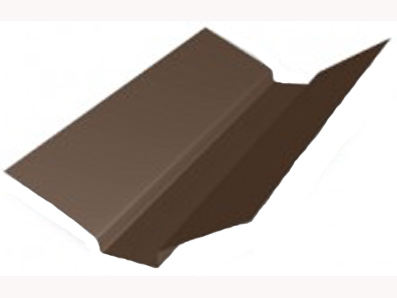 Ендова верхняя для металлочерепицы RAL 8017 коричневая длина 2м