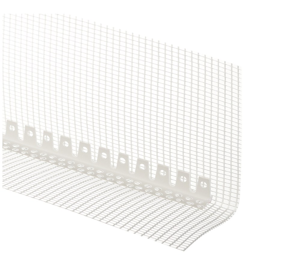 Профиль арочный пластиковый с сеткой из стекловолокна 100х150 мм, 20 х 20 х 2500 мм