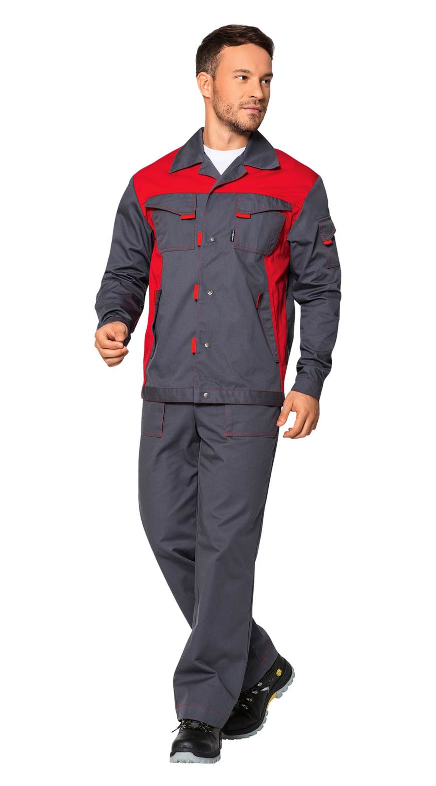 Костюм Спец куртка и полукомбинезон серый размер 48-50 рост 170-176