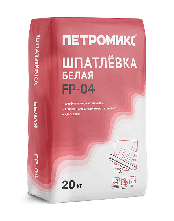 Шпаклевка Петромикс FP-04 (ШТ) цементно-известковая белая 20кг