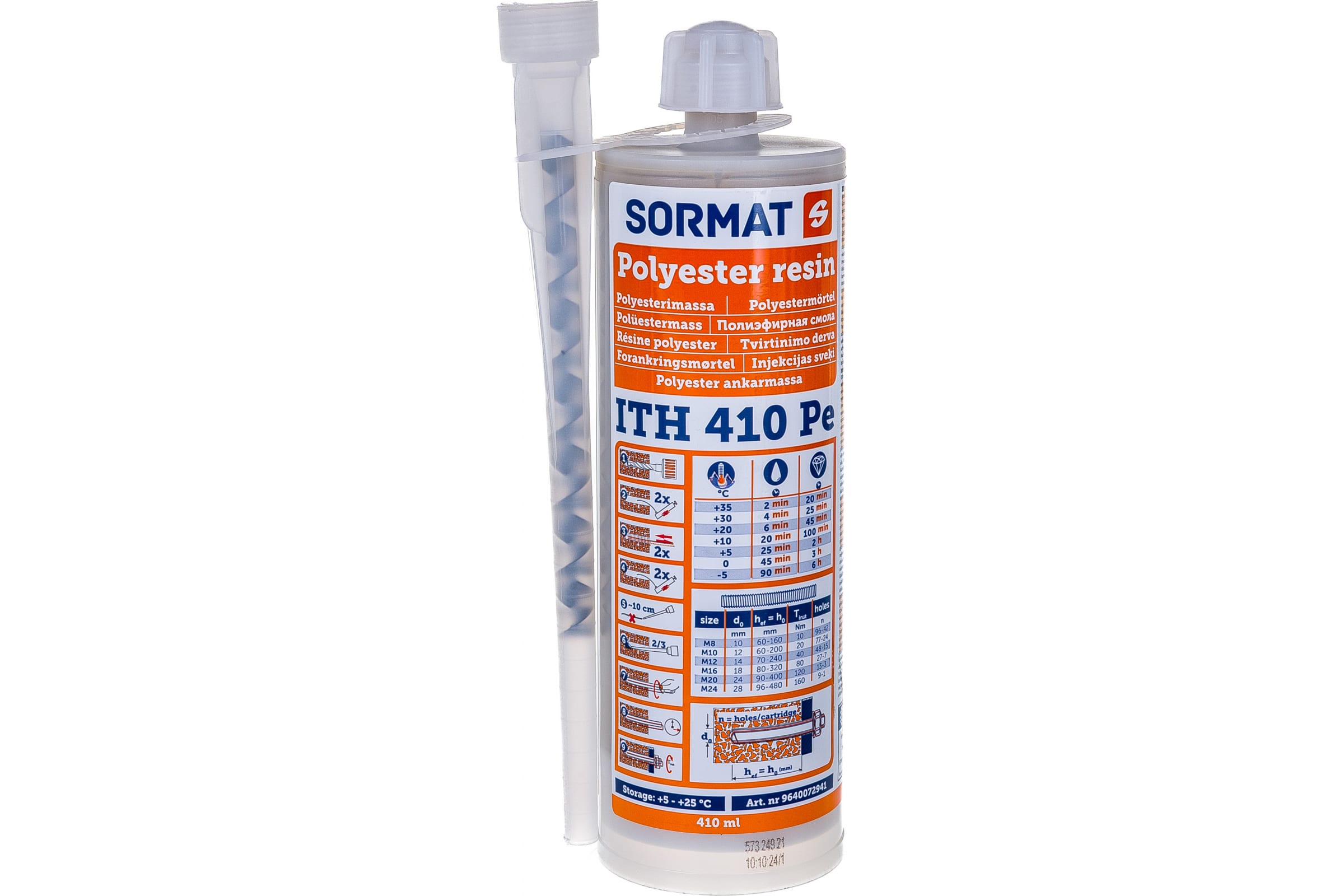Анкер химический SORMAT полиэстеровая смола ITH 410 PE