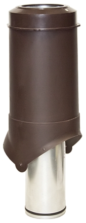 Выход вентиляции Кровент Pipe-VT 125 коричневый