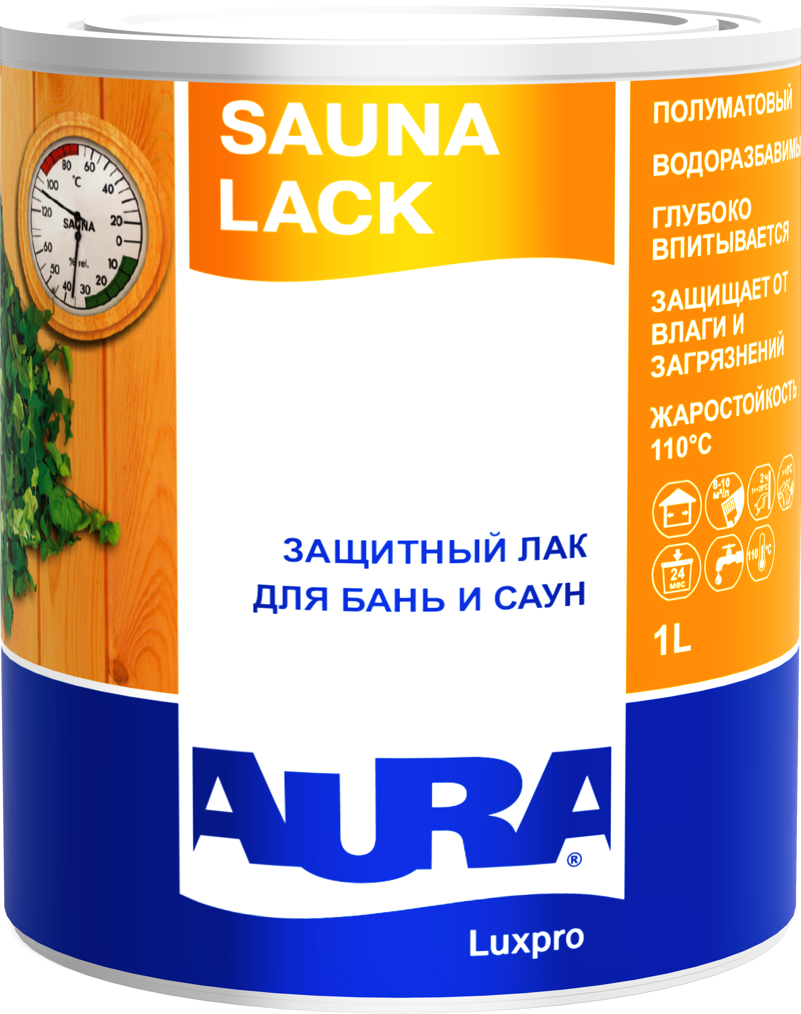 Лак для бань и саун  Aura Luxpro Sauna Lack 1л