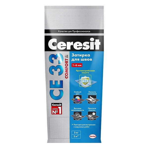 Затирка Ceresit CE 33 Comfort 01 белый 2кг