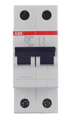 Автоматический выключатель ABB SH202L 4,5кА 2-полюсный 16А(С16) 2CDS242001R0164