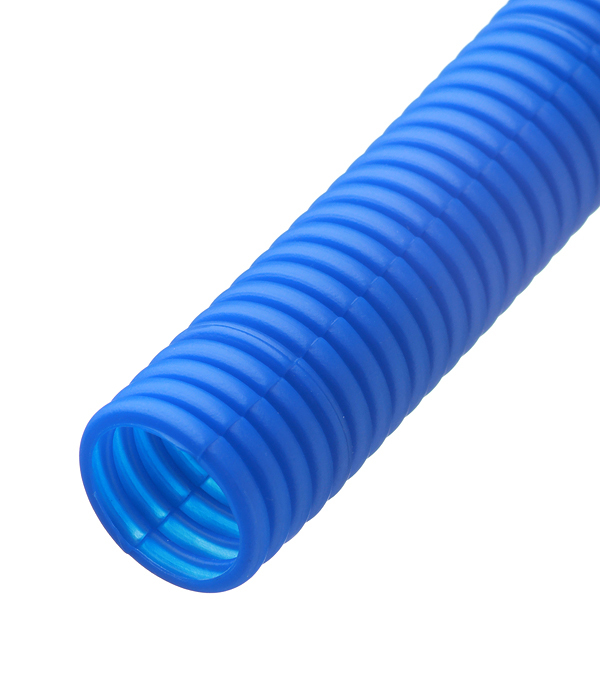 Труба гофрированная 25 мм для металлопластиковых труб d20 мм синяя (50 м)