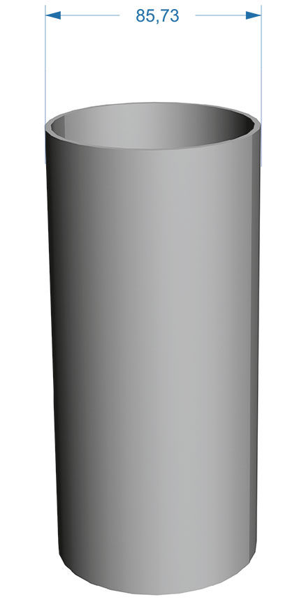 Труба водосточная пластиковая Docke Premium D85 мм длина 3м графит