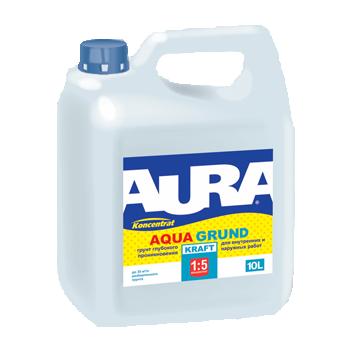 Грунт для внутренних и наружных работ Aura Aqua Grund Kraft 10л концентрат 1:5